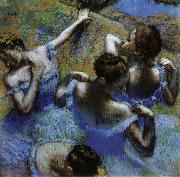 Edgar Degas Dancers in Blue oil painting reproduction